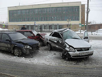 На Лукашевича столкнулись два автомобиля ВАЗ