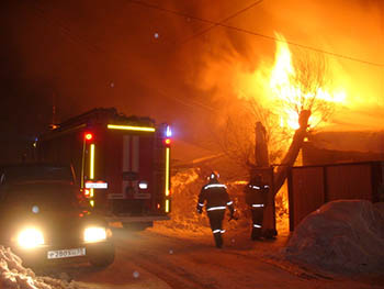 В Омской области в жилом доме во время пожара погиб мужчина