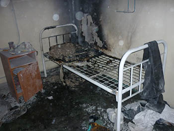 В Омске ночью произошел пожар в помещении детской областной клинической больницы