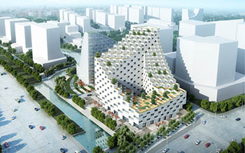 В Китае строят дома - на крыше других зданий