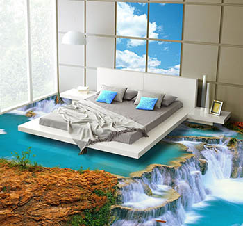 Наливные 3D полы в спальне